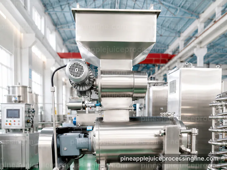 industrial pineapple juice processing line, common buyer questions: pineapple crusher press connection view