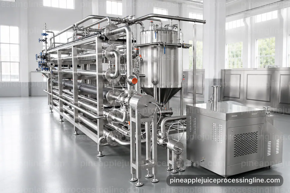 industrial pineapple juice processing line, common buyer questions: pressing with coarse fiber separation section operating stage