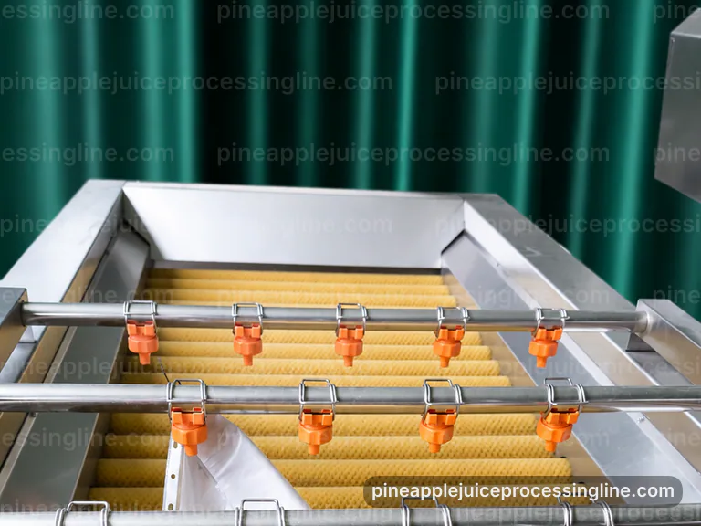 industrial pineapple juice processing line, process scope and configuration: pressing with coarse fiber separation section connection view