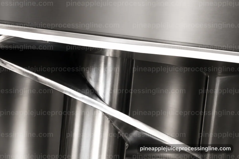 industrial pineapple juice processing line, operating principle: pineapple crusher press operating stage